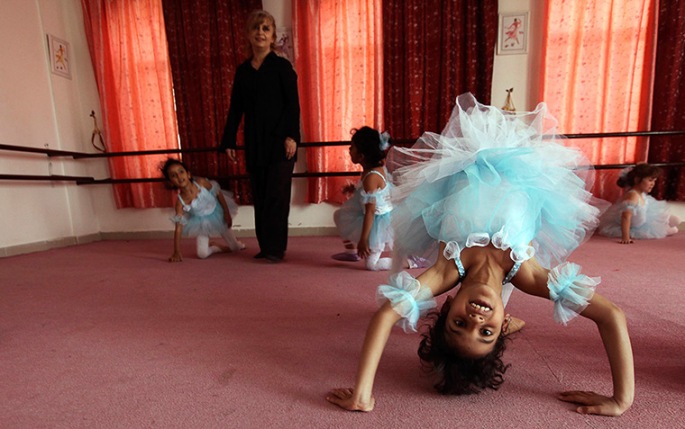 Sana'a, Yemen: Girls at their first ballet class